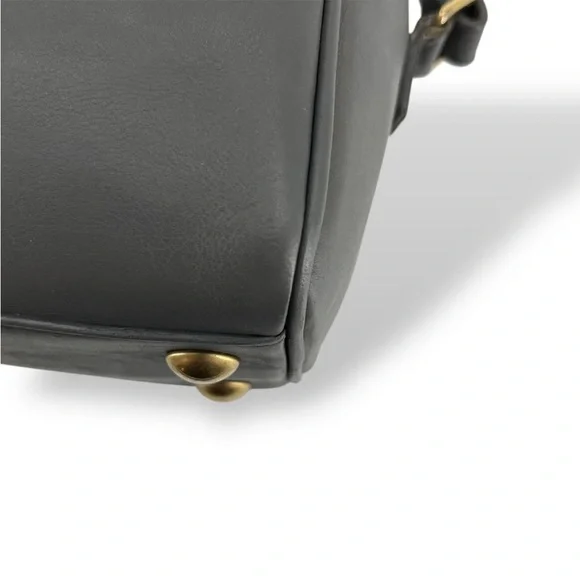 Saint Laurent Dark Gray Leather Satchel - Picture 7 of 10